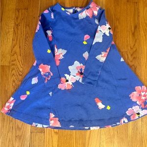 Joules Indigo Floral Long Sleeve Tunic, Size 4